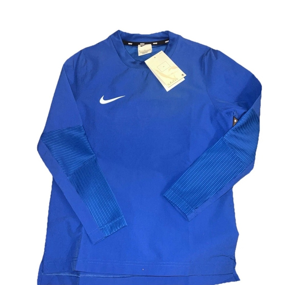 Boys Medium Nike FD4297-449 Royal Blue Long Sleeve Athletic Shirt Dri Fit
